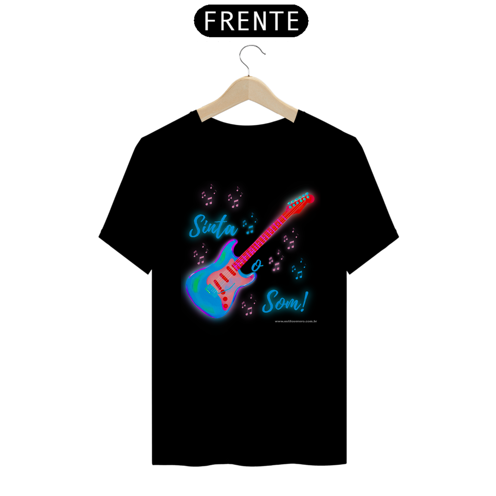 Camiseta de Guitarra Estampada Quality