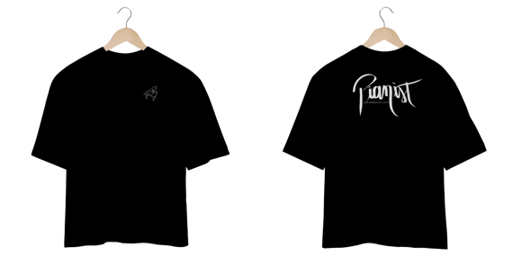 Camiseta Piano frente Pianist atrás Oversized EXCLUSIVA