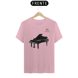 Nome do produtoCamiseta Premium Masculina Algodão Pima Estampada Musical Piano - Estilo Sonoro