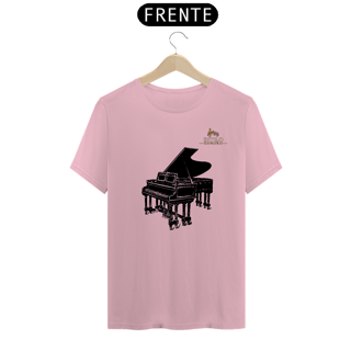 Nome do produtoCamiseta Premium Masculina Algodão Pima Estampada Musical Piano - Estilo Sonoro