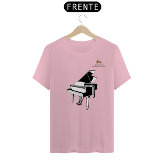 Nome do produtoCamiseta Premium Masculina Algodão Pima Estampada Musical Piano - Estilo Sonoro
