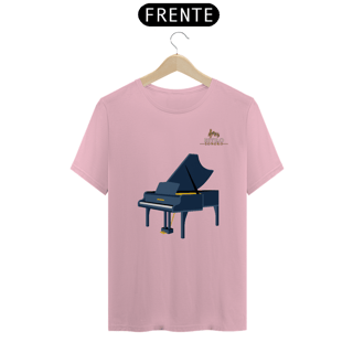 Nome do produtoCamiseta Premium Masculina Algodão Pima Estampada Musical Piano - Estilo Sonoro