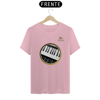Nome do produtoCamiseta Premium Masculina Algodão Pima Estampada Musical Piano - Estilo Sonoro
