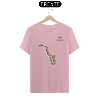 Nome do produtoCamiseta Premium Masculina Algodão Pima Estampada Musical Saxofone - Estilo Sonoro