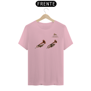 Nome do produtoCamiseta Premium Masculina Algodão Pima Estampada Musical Trompete - Estilo Sonoro
