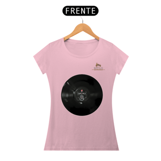 Nome do produtoCamiseta Premium Feminina Algodão Pima Estampada Musical Disco de Vinil - Estilo Sonoro