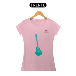 Nome do produtoCamiseta Premium Feminina Algodão Pima Estampada Musical Guitarra - Estilo Sonoro