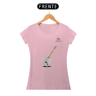 Nome do produtoCamiseta Premium Feminina Algodão Pima Estampada Musical Guitarra - Estilo Sonoro