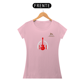 Nome do produtoCamiseta Premium Feminina Algodão Pima Estampada Musical Guitarra - Estilo Sonoro