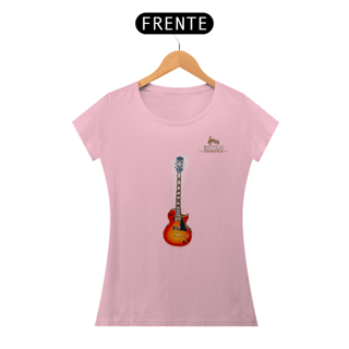 Nome do produtoCamiseta Premium Feminina Algodão Pima Estampada Musical Guitarra - Estilo Sonoro