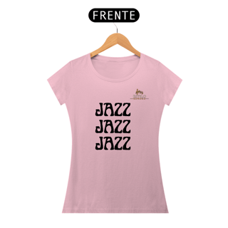 Nome do produtoCamiseta Premium Feminina Algodão Pima Estampada Musical Jazz Music - Estilo Sonoro