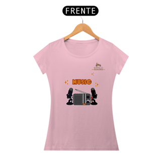 Nome do produtoCamiseta Premium Feminina Algodão Pima Estampada Musical Rádio - Estilo Sonoro