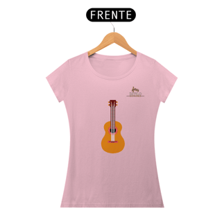Nome do produtoCamiseta Premium Feminina Algodão Pima Estampada Musical Ukulele - Estilo Sonoro