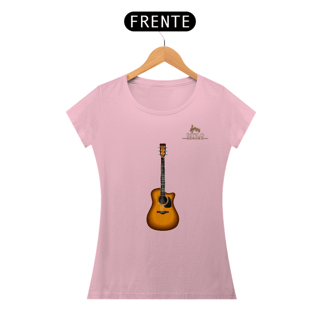 Nome do produtoCamiseta Premium Feminina Algodão Pima Estampada Musical Violão - Estilo Sonoro