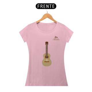 Nome do produtoCamiseta Premium Feminina Algodão Pima Estampada Musical Violão - Estilo Sonoro