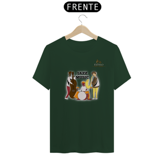 Nome do produtoCamiseta Premium Masculina Algodão Pima Estampada Musical Jazz Music - Estilo Sonoro
