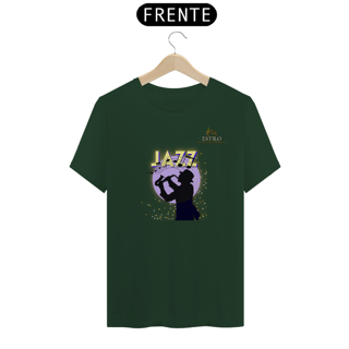 Nome do produtoCamiseta Premium Masculina Algodão Pima Estampada Musical Jazz Music - Estilo Sonoro