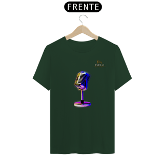 Nome do produtoCamiseta Premium Masculina Algodão Pima Estampada Musical Microfone - Estilo Sonoro