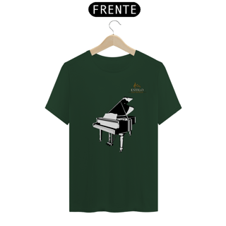 Nome do produtoCamiseta Premium Masculina Algodão Pima Estampada Musical Piano - Estilo Sonoro