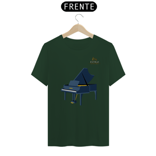 Nome do produtoCamiseta Premium Masculina Algodão Pima Estampada Musical Piano - Estilo Sonoro
