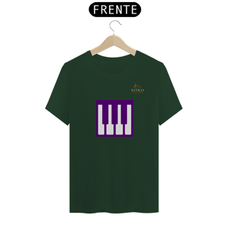 Nome do produtoCamiseta Premium Masculina Algodão Pima Estampada Musical Piano - Estilo Sonoro