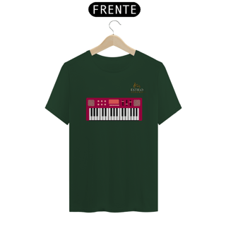 Nome do produtoCamiseta Premium Masculina Algodão Pima Estampada Musical Teclado - Estilo Sonoro