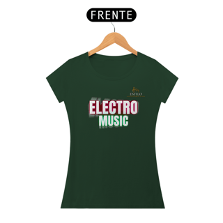 Nome do produtoCamiseta Premium Feminina Algodão Pima Estampada Musical Electro Music - Estilo Sonoro