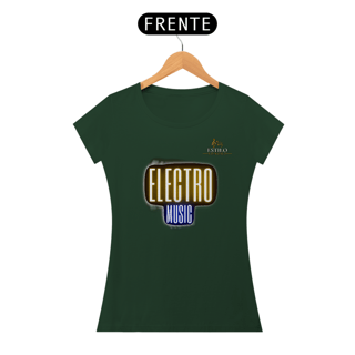 Nome do produtoCamiseta Premium Feminina Algodão Pima Estampada Musical Electro Music - Estilo Sonoro