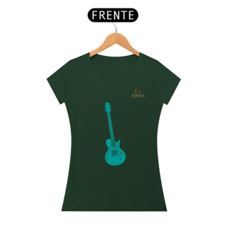 Nome do produtoCamiseta Premium Feminina Algodão Pima Estampada Musical Guitarra - Estilo Sonoro