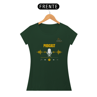Nome do produtoCamiseta Premium Feminina Algodão Pima Estampada Musical Podcast - Estilo Sonoro