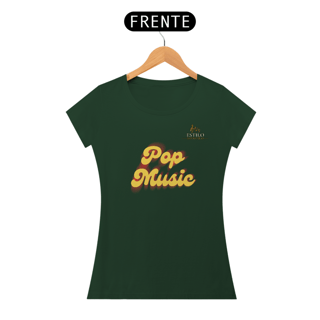 Nome do produtoCamiseta Premium Feminina Algodão Pima Estampada Musical Pop Music - Estilo Sonoro