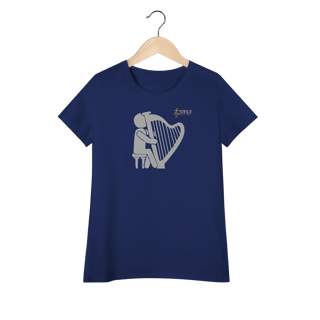 Nome do produtoCamiseta Premium Algodão Pima baby long Harpa Música Clássica