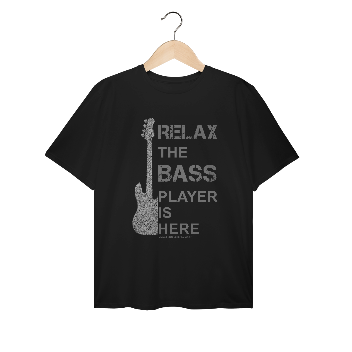 Nome do produto: Camiseta Relax the bass player is here Plus