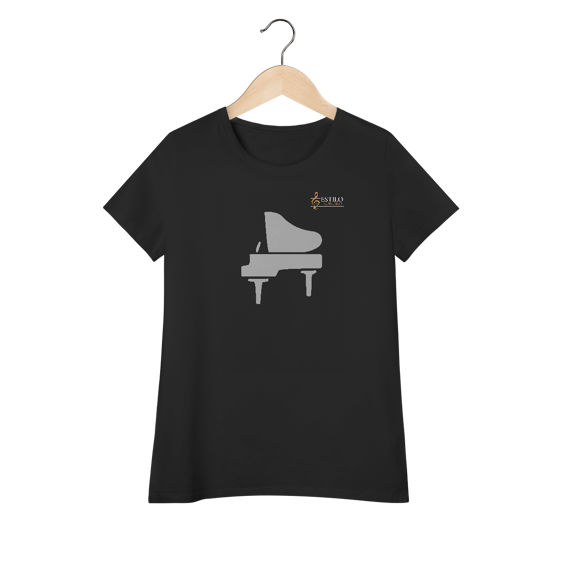 Camiseta Premium Algodão Pima Baby Long Piano Música Clássica