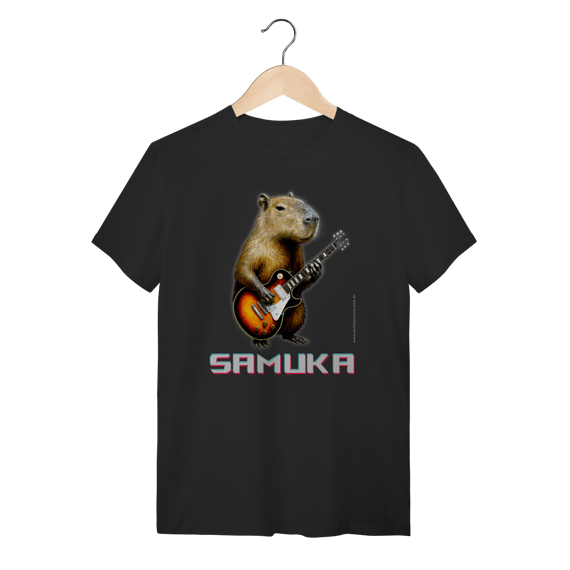 Camiseta Capivara tocando Guitarra SAMUKA Quality