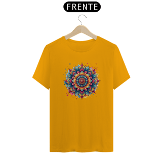 Nome do produto T-Shirt Quality Unissex | Mandala Colorida Aquarela