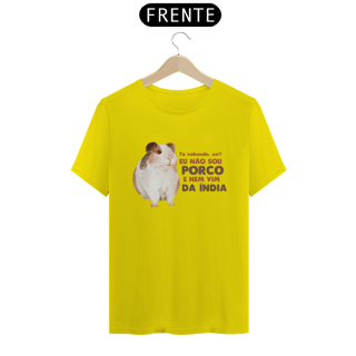 Nome do produto T-Shirt Quality Unissex | Porquinho-da-índia que não é porco e nem veio da Índia