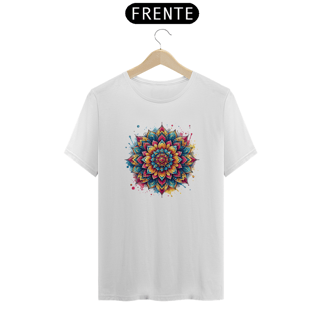 Nome do produto T-Shirt Quality Unissex | Mandala Colorida Aquarela