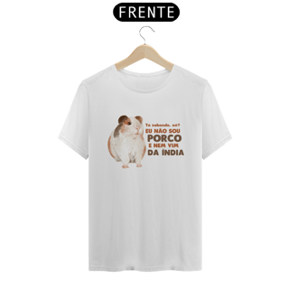 Nome do produto T-Shirt Quality Unissex | Porquinho-da-índia que não é porco e nem veio da Índia