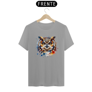 Nome do produto T-Shirt Quality Unissex | Coruja Aquarela