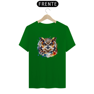Nome do produto T-Shirt Quality Unissex | Coruja Aquarela