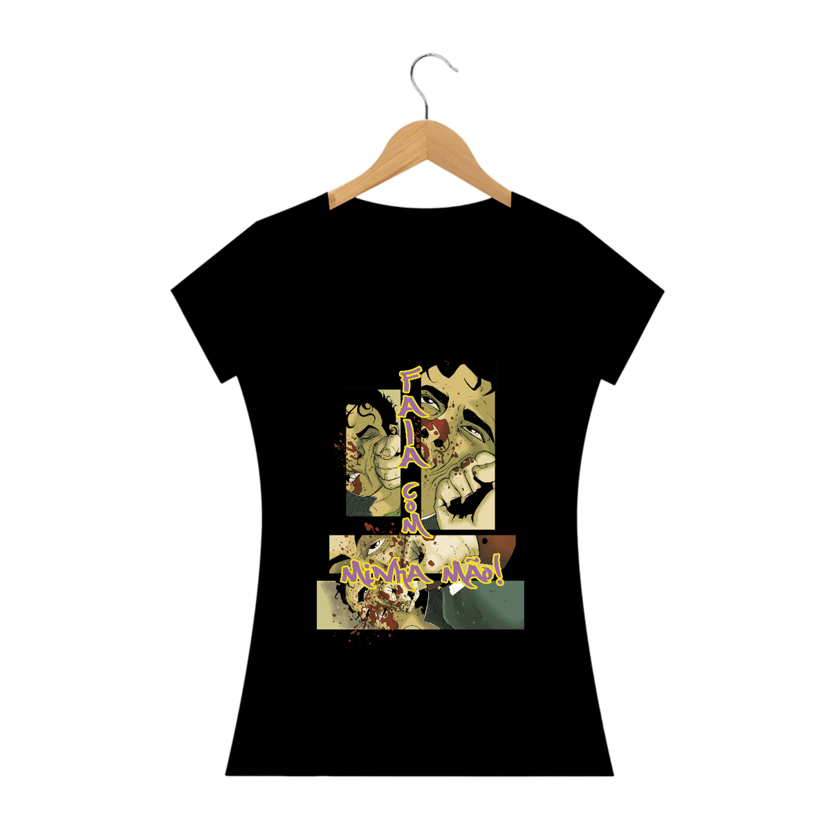 Nome do produto: Camiseta Feminina Premiu Fala com Minha Mão