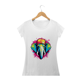 Baby Look - Elefante colorido