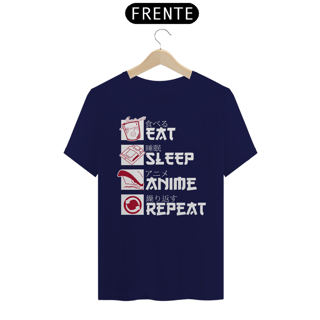 Nome do produto Camiseta Estampada - Eat Sleep Anime Repeat