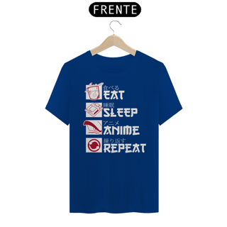 Nome do produto Camiseta Estampada - Eat Sleep Anime Repeat