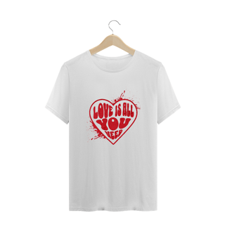 Nome do produto Camiseta Plus Size Vivax - Love is all you need
