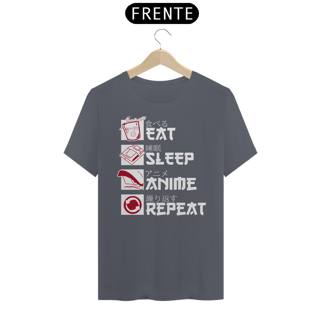 Nome do produto Camiseta Estampada - Eat Sleep Anime Repeat