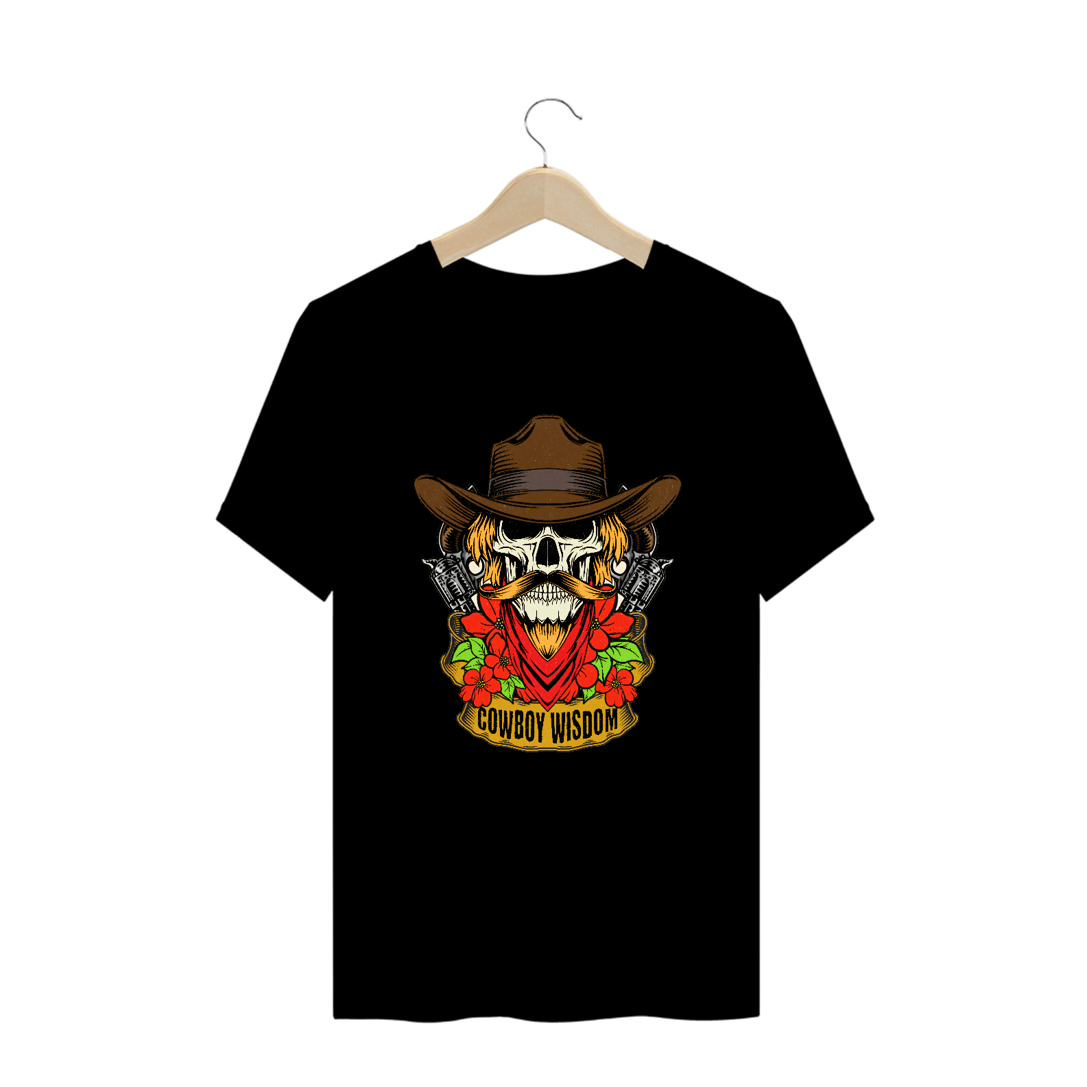 Camiseta Plus Size Vivax - Cowboy Skull