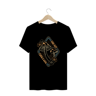 Nome do produto Camiseta Plus Size Vivax - Peace & Love Mushrooms