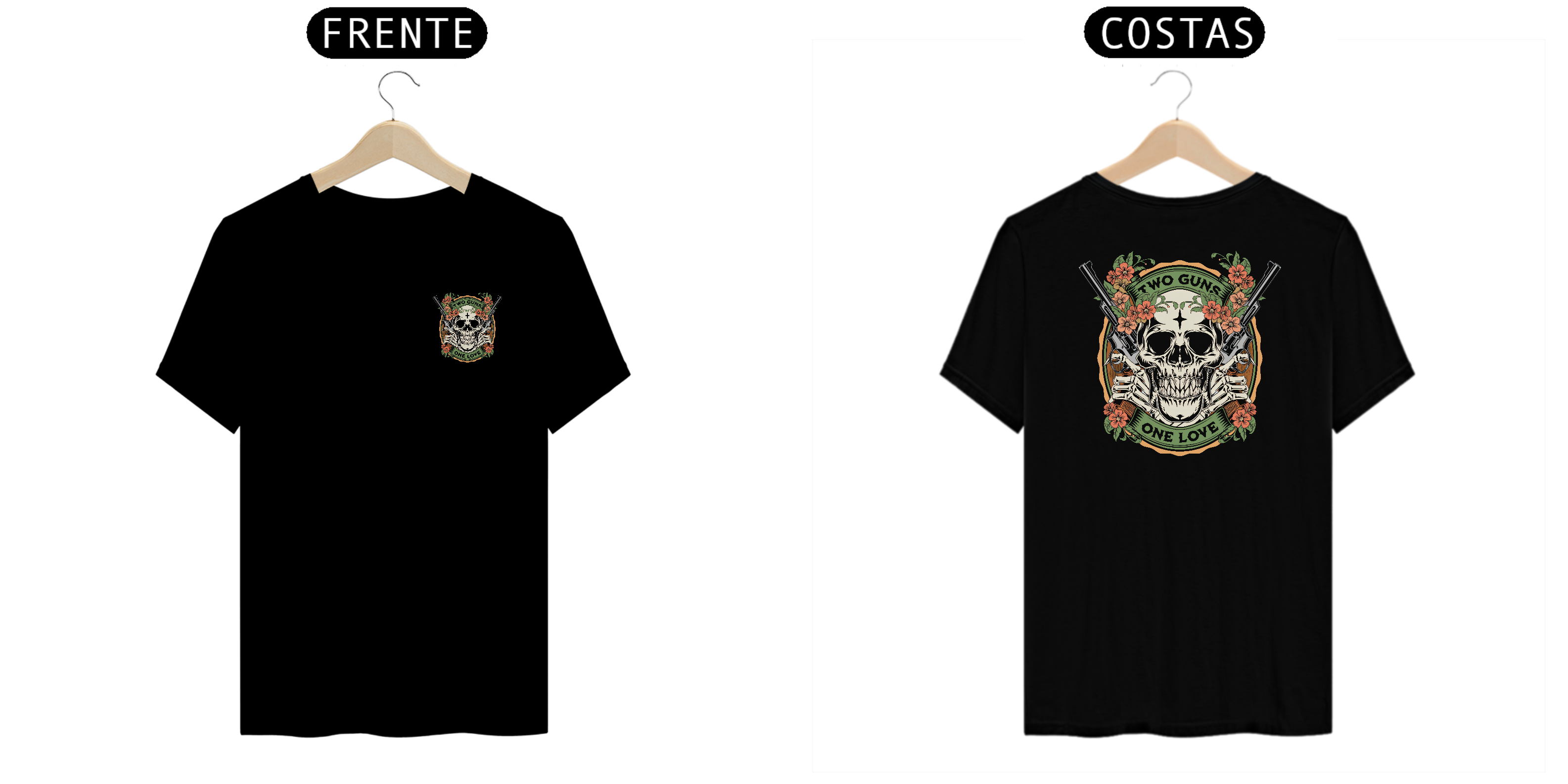 Camiseta Quality Vivax - Skull Guns